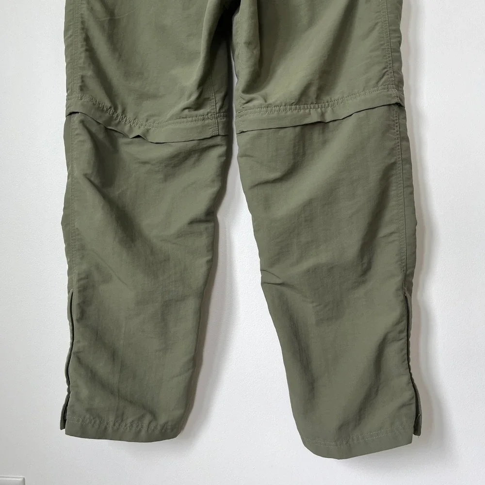 The North Face Paramount Trail Convertible Pants Mens Large Green Hiking Belted